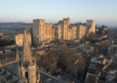 Photographie aérienne drone Palais des Papes Avignon