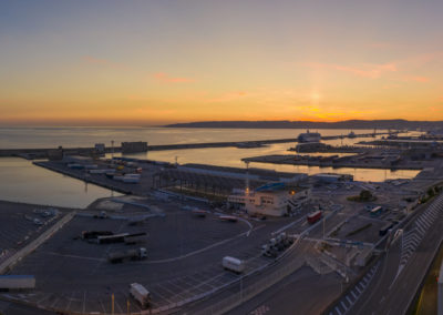 Photographie aérienne drone Marseille Port autonome
